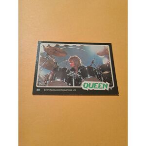 Vintage 1979 Raincloud Productions Queen Trading Card #40 Rock Band Memorabilia
